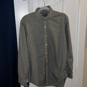 Polo Ralph Lauren Green and White Stripped Button Down